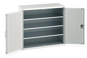 Bott Industial Tool Cupboards with Shelves Bott Perfo Door Cupboard 1300Wx650Dx1200mmH - 3 Shelves